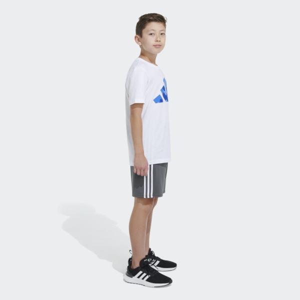 Adidas White SS CAMO LOGO TEE