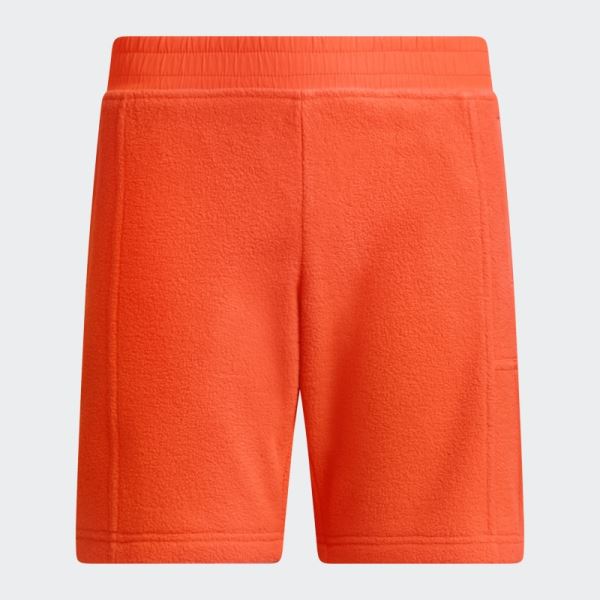 Adidas Orange Polar Fleece Shorts