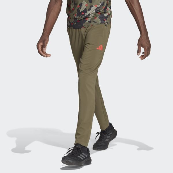 Adidas Train Essentials Seasonal Training Pants Olive