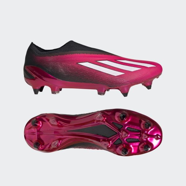 Pink Adidas X Speedportal+ Soft Ground Boots