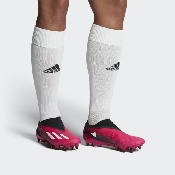 Pink Adidas X Speedportal+ Soft Ground Boots