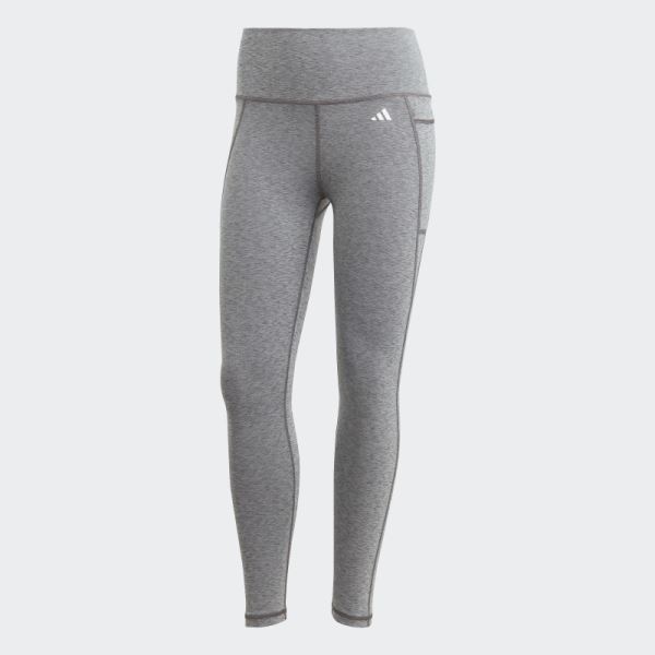 Adidas Optime Stash Pocket High-Waisted 7/8 Leggings Dark Grey Heather