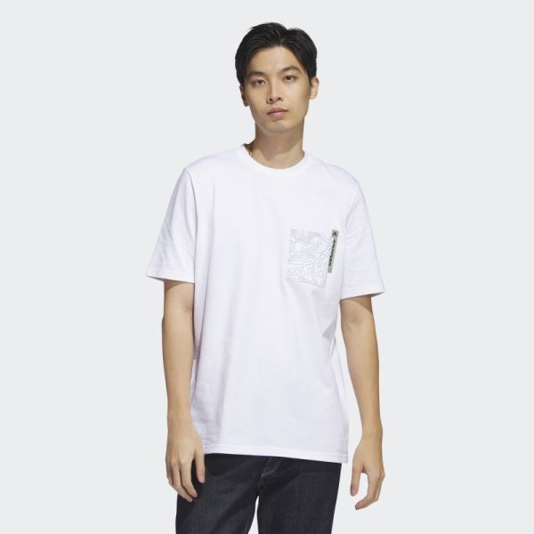 Adidas White City Escape Graphic Pocket T-Shirt