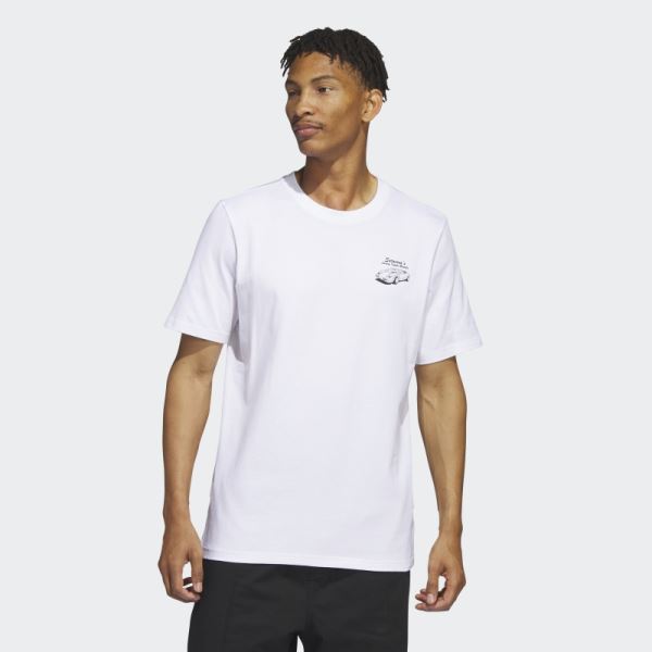 White Adidas Zach's Business Tee