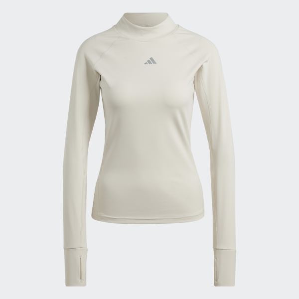 Techfit AEROREADY Warm Long Sleeve Training Top Adidas Aluminium