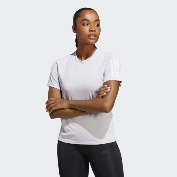 Own the Run Tee Adidas Silver Dawn