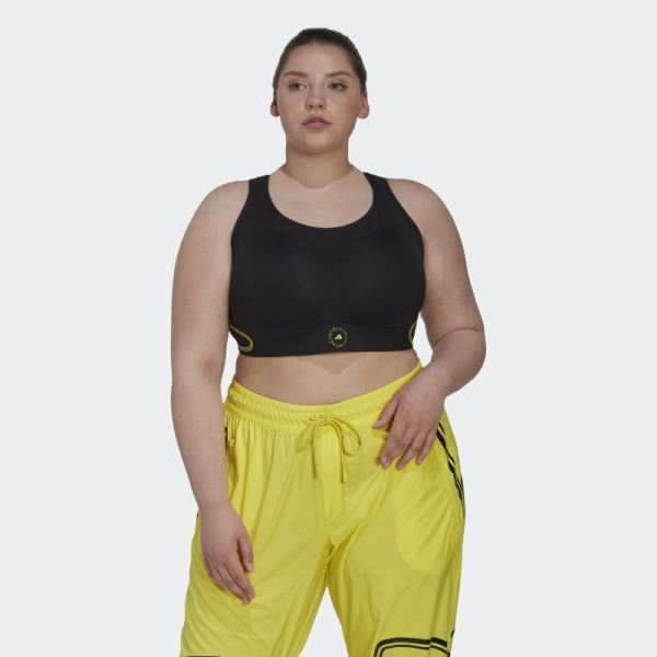 Black Adidas by Stella McCartney TruePace High Support Sports Bra- Plus Size