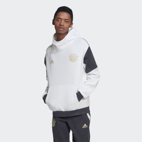 Adidas FC Bayern Travel Hoodie White