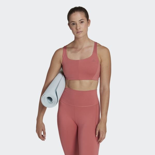 Adidas CoreFlow Medium-Support Bra Red