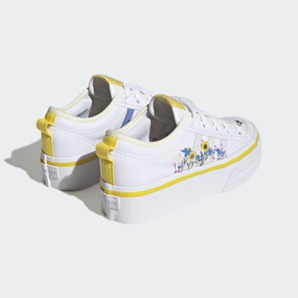 Hot White Adidas Nizza Platform Shoes