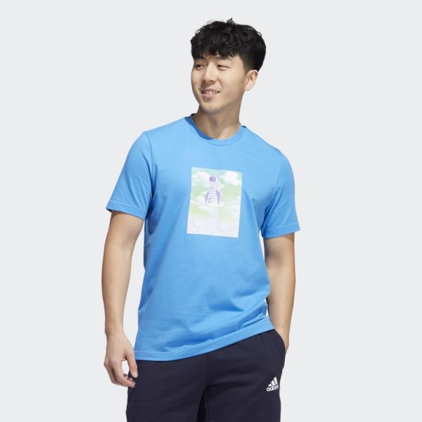 BOOST Rocket Graphic Tee Blue Adidas