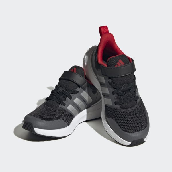 Scarlet Adidas FortaRun 2.0 Cloudfoam Elastic Lace Top Strap Shoes