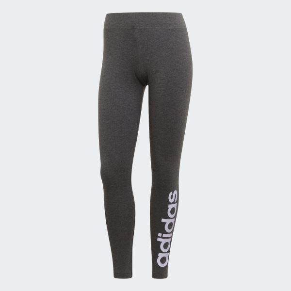 Dark Grey Heather Essentials Linear Leggings Adidas