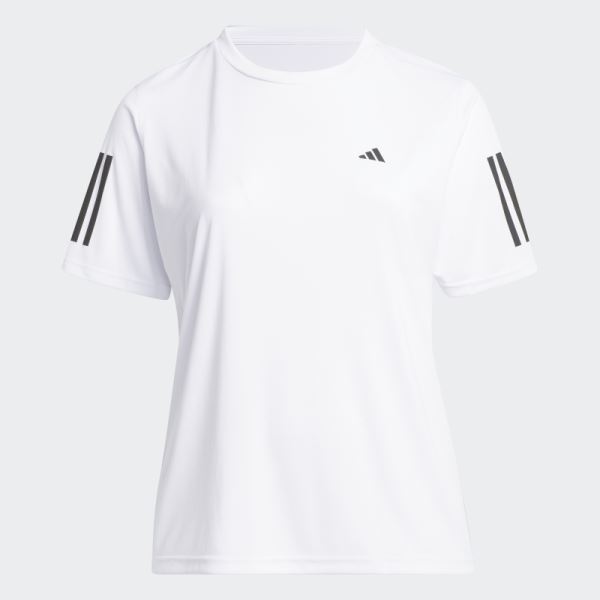 White Own the Run Tee (Plus Size) Adidas