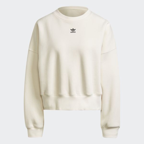 White Adidas Adicolor Essentials Fleece Sweatshirt