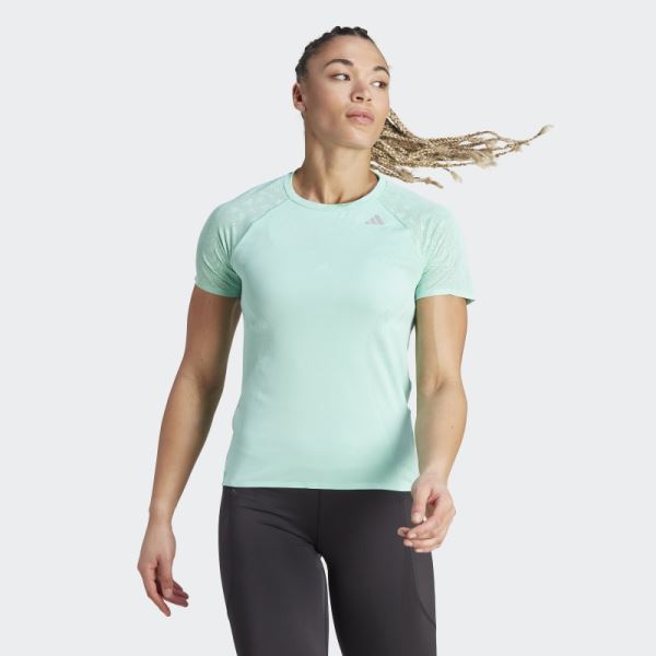 Green Adidas Adizero Running T-Shirt