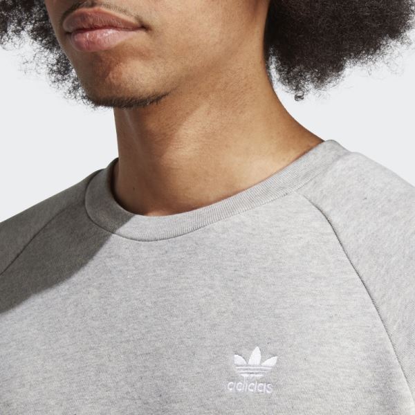 Adidas Trefoil Essentials Crewneck Sweatshirt Medium Grey