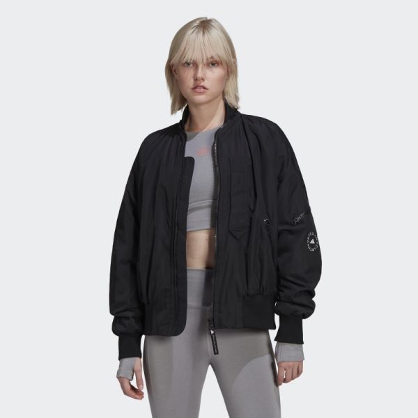 Black Adidas by Stella McCartney Woven Bomber Jacket Hot