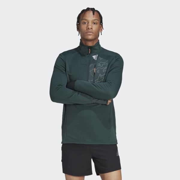 Adidas X-City 1/4 Zip COLD.RDY Sweatshirt Green