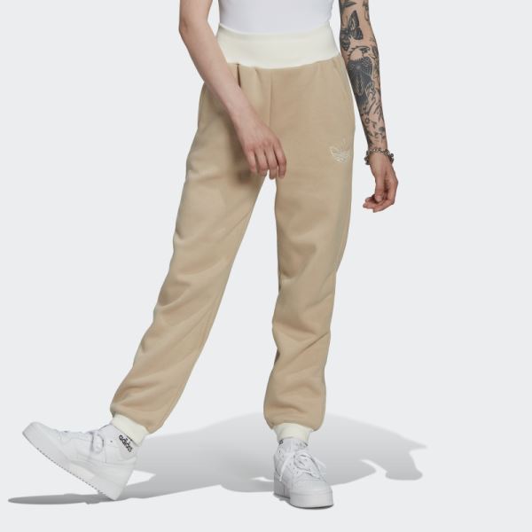 Cuffed Joggers Beige Adidas