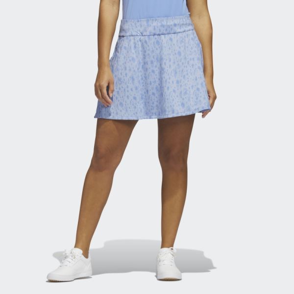 Adidas Blue Printed 16-Inch Golf Skort