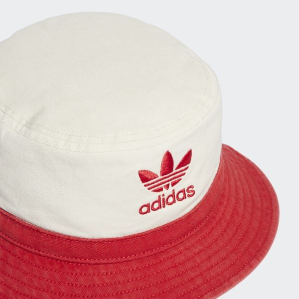 White Adidas Washed Bucket Hat