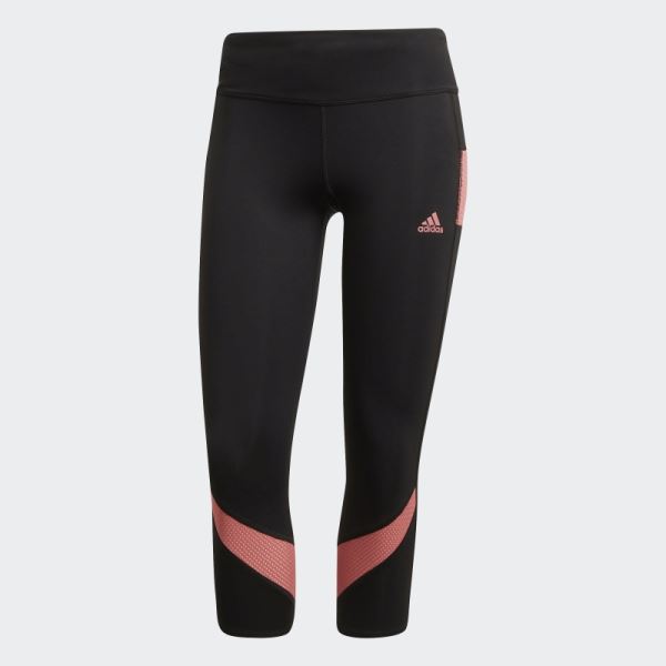 Black Adidas OWN THE RUN 3/4 Leggings