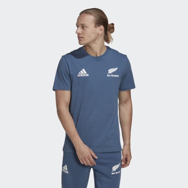 Steel All Blacks Rugby Cotton T-Shirt Adidas