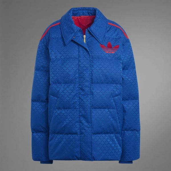 Adicolor Heritage Now Monogram Puffer Jacket Adidas Royal