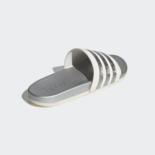 Adidas Adilette Comfort Slides Silver