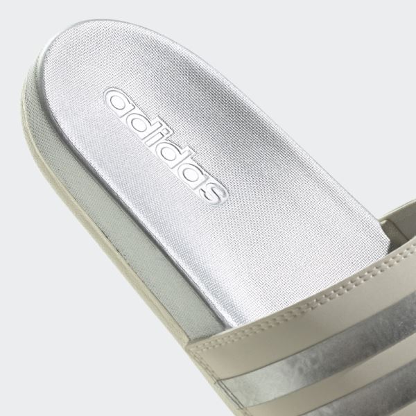 Adidas Adilette Comfort Slides Silver