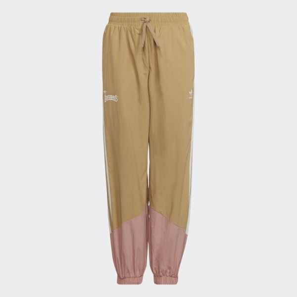 Woven Tracksuit Bottoms Beige Tone Adidas