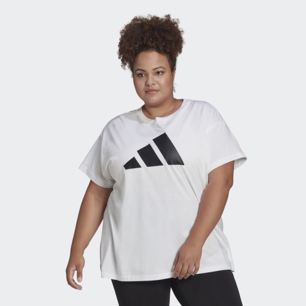 Adidas Sportswear Future Icons Logo Tee (Plus Size) White Hot