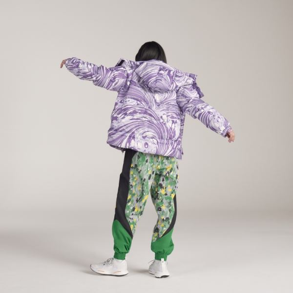 Adidas by Stella McCartney Printed Padded Winter Jacket White Hot