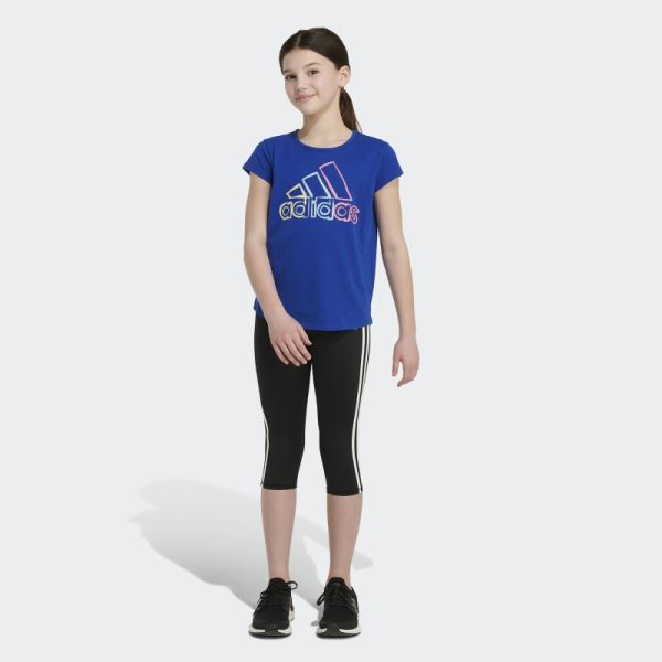 Royal Blue Short Sleeve Scoop Tee Adidas