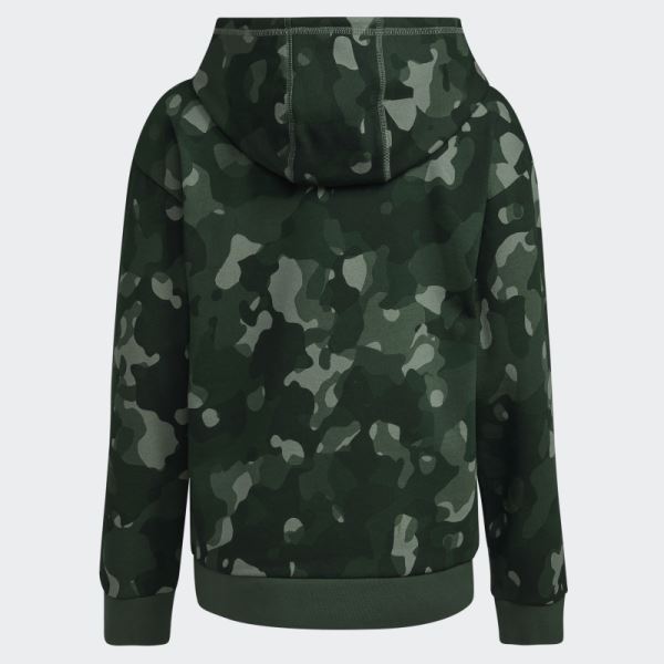 Adidas Green Oxide Camo Allover Print Pullover Hoodie