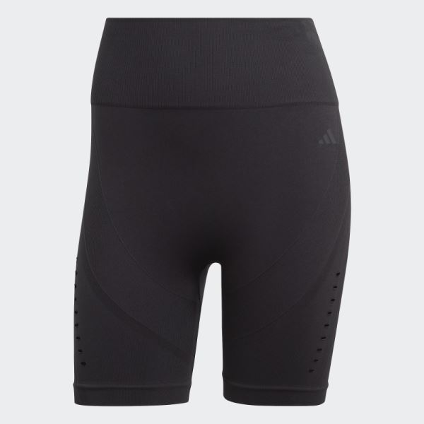 Yoga Studio AEROKNIT Bike Short Leggings Black Adidas