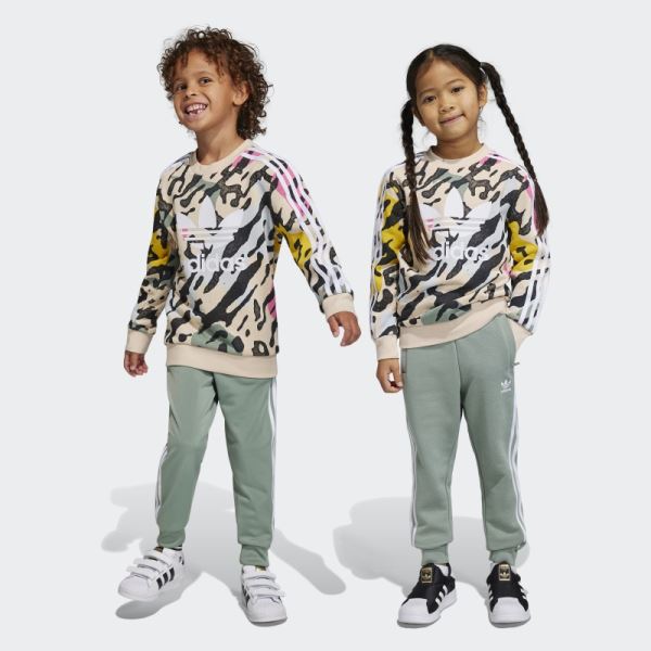 Adidas Animal Print Crew Set Multicolor Hot