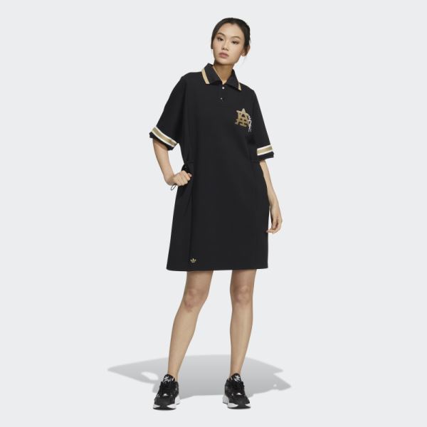 Black Adidas Modern Collegiate Polo Dress