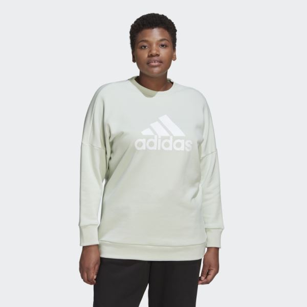 Future Icons Badge of Sport Sweatshirt (Plus Size) Adidas Green