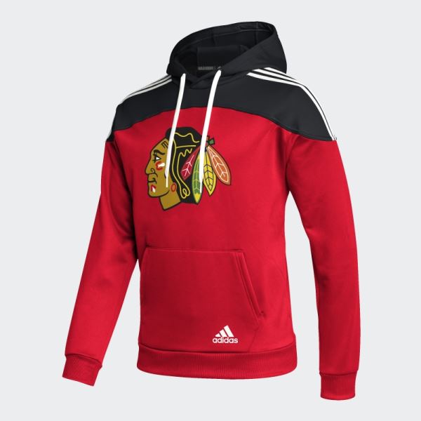 Adidas Blackhawks Pullover Hoodie Red