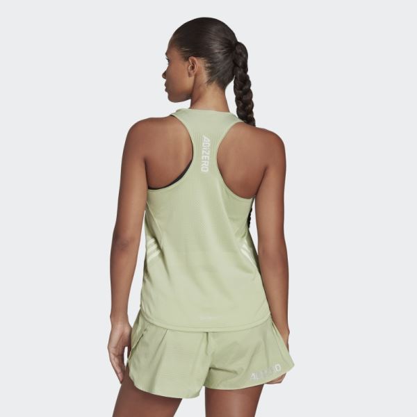 Parley Adizero Run Tank Top Adidas Lime