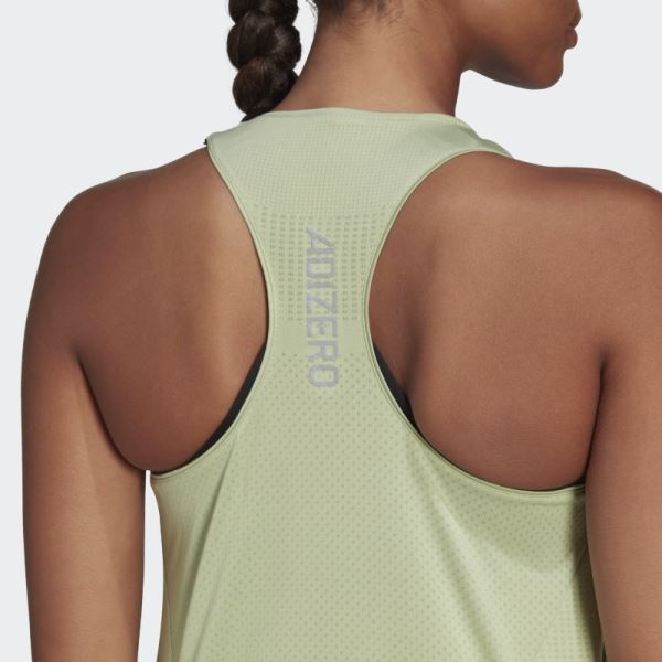 Parley Adizero Run Tank Top Adidas Lime