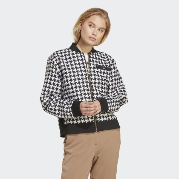 Adidas Houndstooth Jacket Black