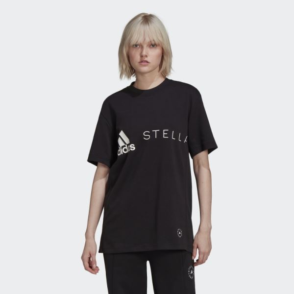 Black Adidas by Stella McCartney Logo Tee