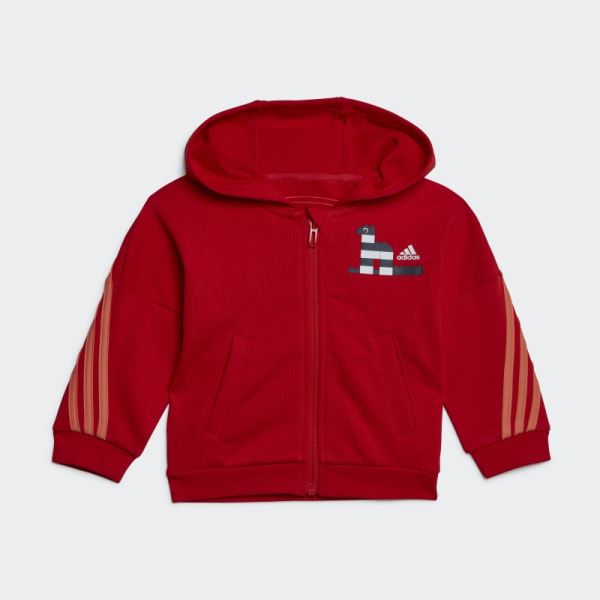 Adidas x Classic LEGO Jacket and Pant Set Fashion Red