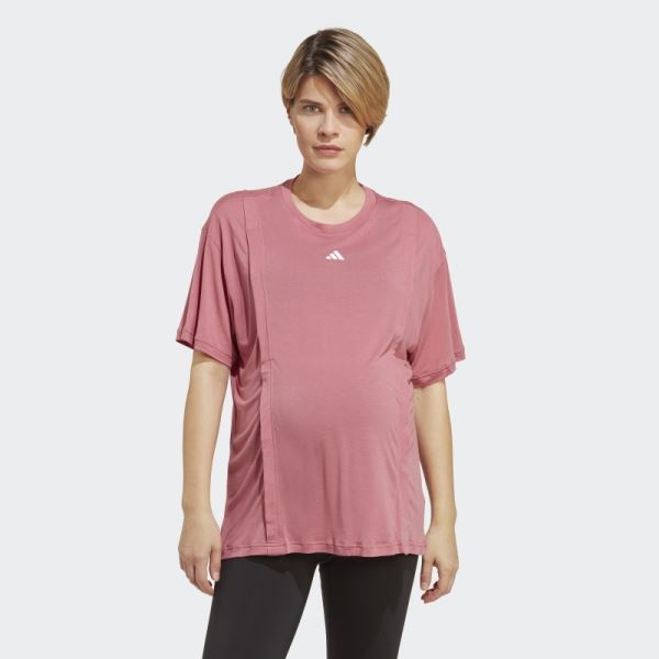 Pink AEROREADY Train Essentials Nursing Tee (Maternity) Adidas