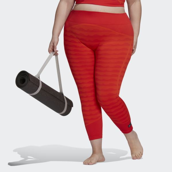 Adidas Marimekko AEROKNIT 7/8 Leggings (Plus Size) Orange