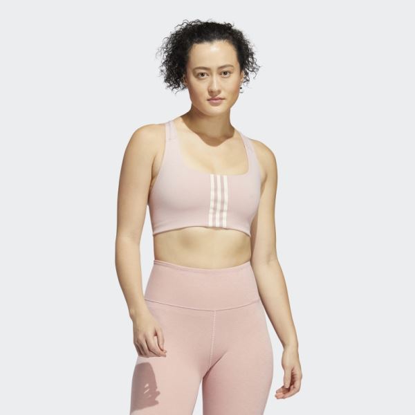 Adidas Mauve Powerimpact Training Medium-Support Bra