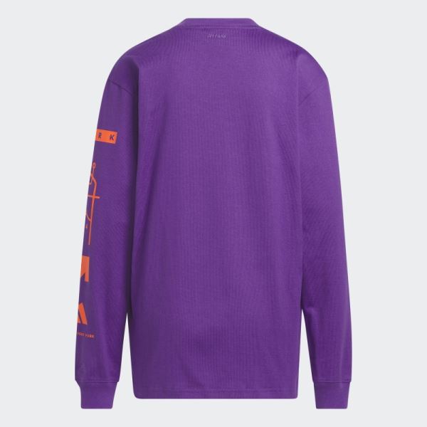 Purple Long Sleeve Graphic Tee (All Gender) Adidas